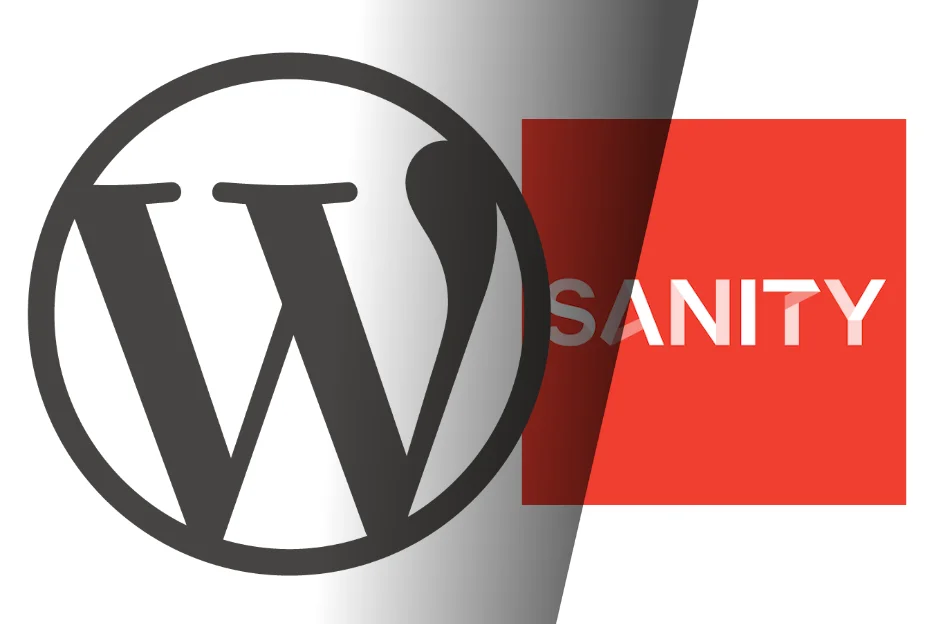 WordPress vs Sanity logos